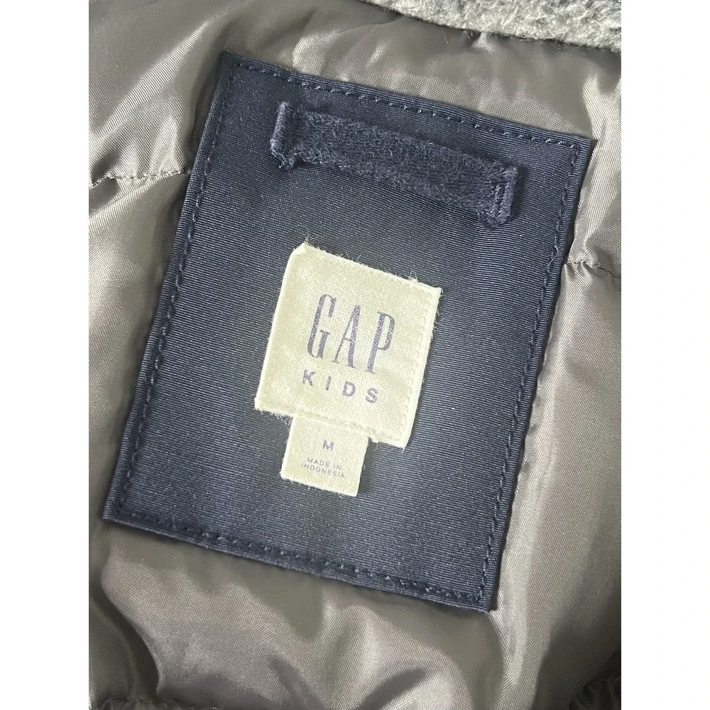 GAP‎ Kids Unisex ColdControl Max Parka Navy Blue Insulated Cozy Fleece Pockets M